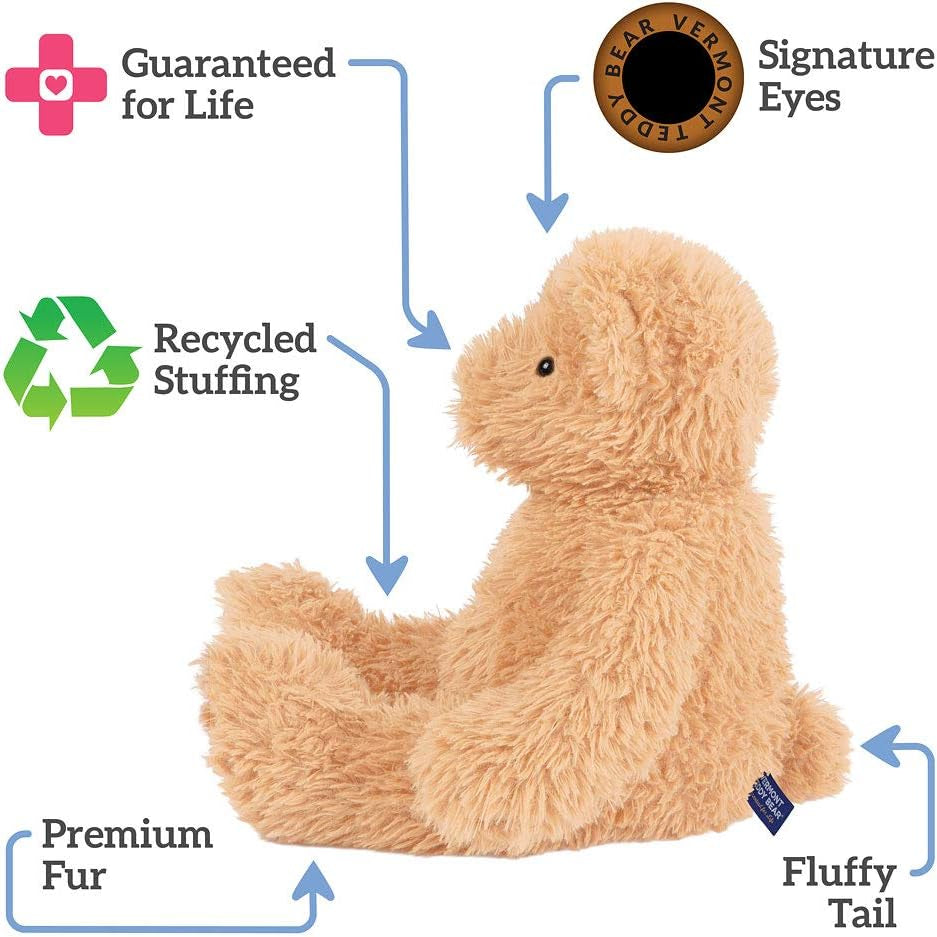 18 Inch Medium Teddy Bear | Soft Teddy Bear Stuffed Animal | Buttercream Classic Stuffed Bear Plushie | Perfect Easter Stuffed Bear Gift | Stuffed in USA with Recycled Filling